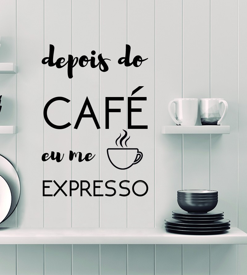 Adesivo de parede para cozinha Depois do café