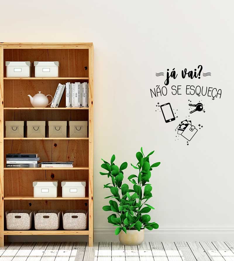 Adesivo de parede para cozinha Já vai? Não se esqueça