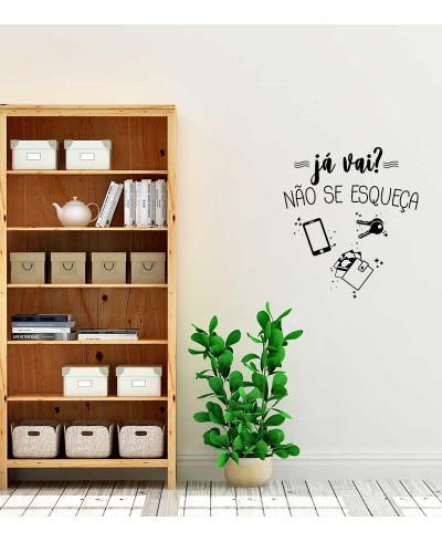 Adesivo de parede para cozinha Já vai? Não se esqueça