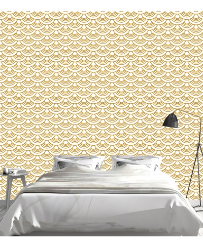 Papel de parede Ondas, em tons de ferrugem