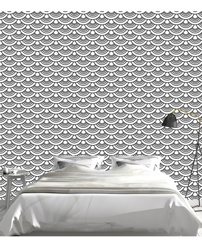 Papel de parede Ondas, em tons de preto