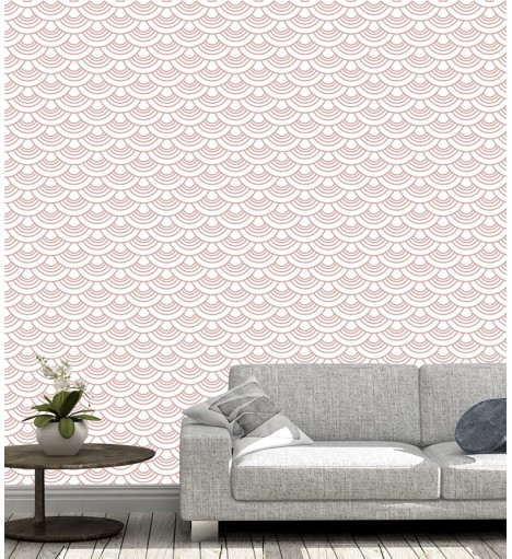 Papel de parede Ondas, em tons de Rosa