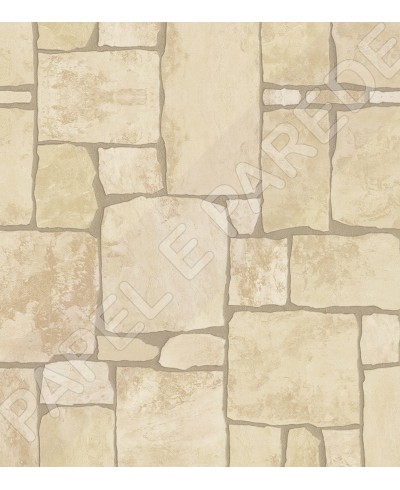 Papel de Parede Pedra Rustica em Tons de Bege