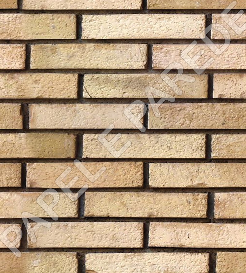 Papel de Parede Adesivo Tijolo Bege