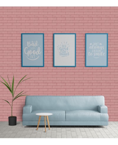 Papel de parede Tijolo Rosa