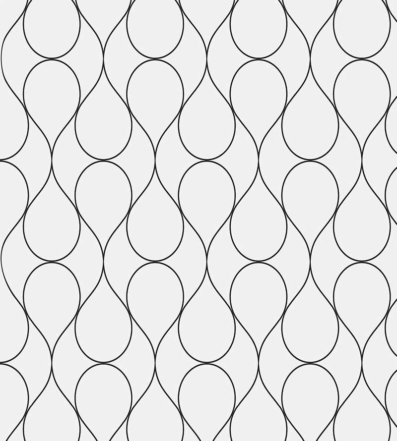 Papel de Parede Geométrico Ondulado Simples. Em tons de cinza claro