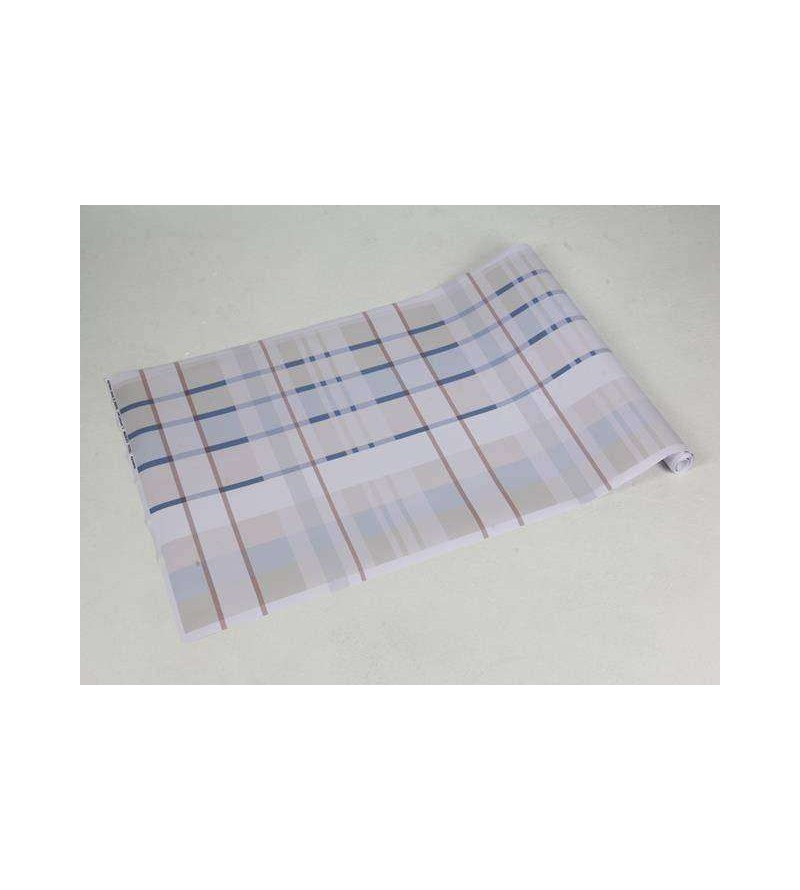 Papel de parede em tons de azul, bege, marrom e branco Casual 26