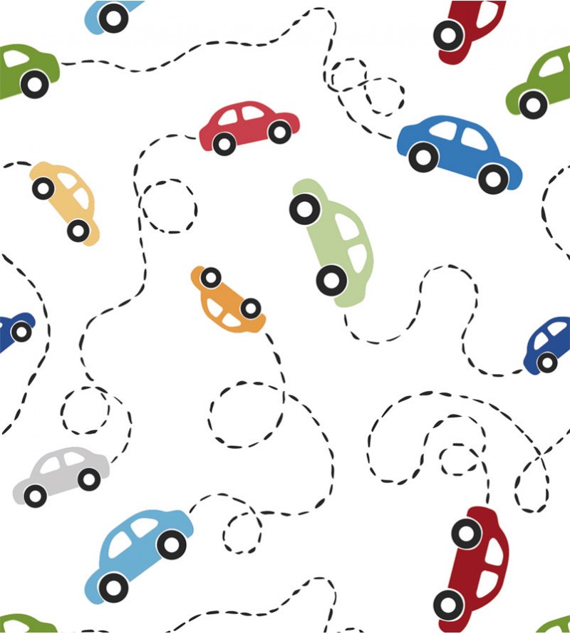 Papel de Parede Carrinhos Coloridos