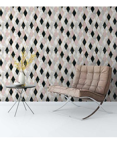 Papel de parede Tipo Losangos de Mármore