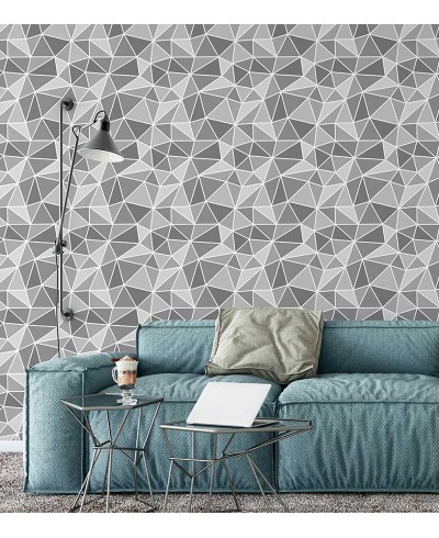 Papel de parede Abstrato em tons de cinza, preto e branco