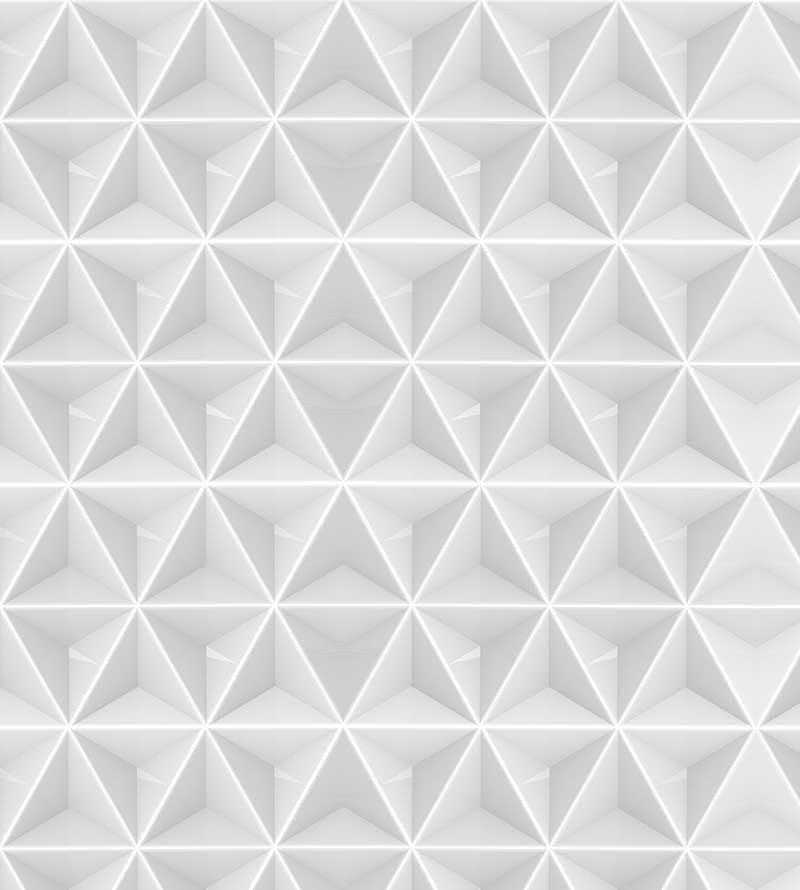 Papel de Parede 3D Estilo Triângulos em tons de Branco e Cinza
