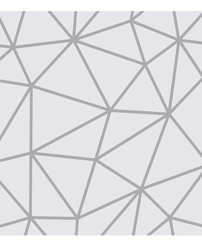 Papel de Parede Geométrico Polígonos em Tons de Cinza