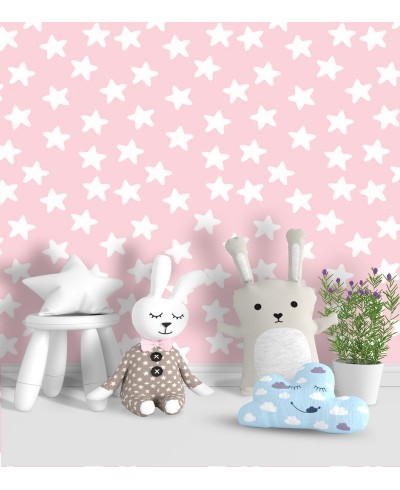 Papel de parede Baby Fifi em tons de Rosa e Branco