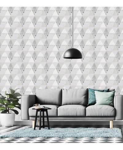 Papel de parede Grécia em tons de cinza e branco