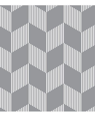 Papel de parede clássico Home Mescla em tons de Cinza e Branco