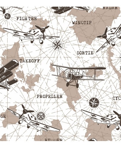 Papel de parede clássico Barrom em tons de Branco e Marrom claro