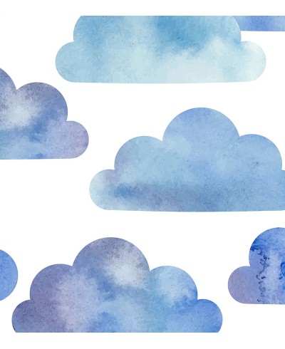 Papel de parede Celesto em tons de azul e branco