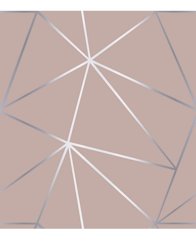 Papel de parede geométrico Carmim Silver
