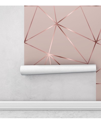 Papel de parede Geométrico Rose Gloss