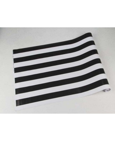 Papel de parede com listras brancas e pretas - Listrado 127