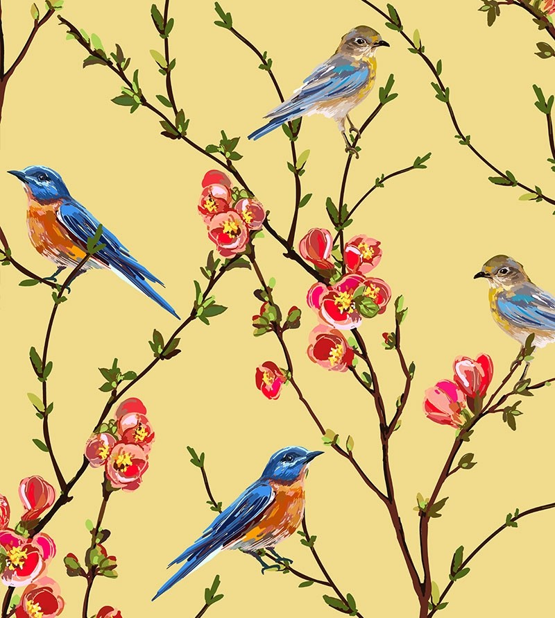 Papel de parede Campestre Sakura