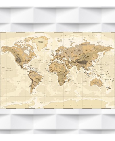 Papel de Parede Foto Mural Mapa Mundi Demográfico