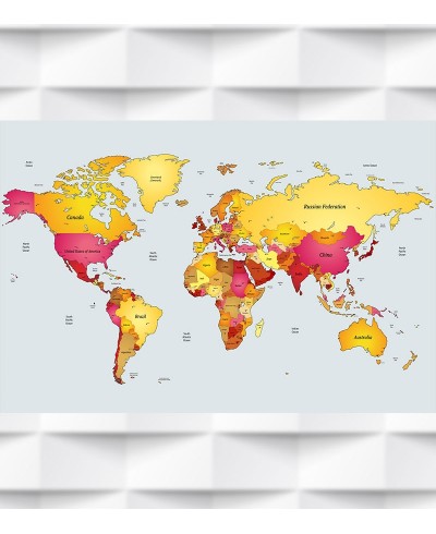 Papel de Parede Foto Mural Mapa Mundi Nomes