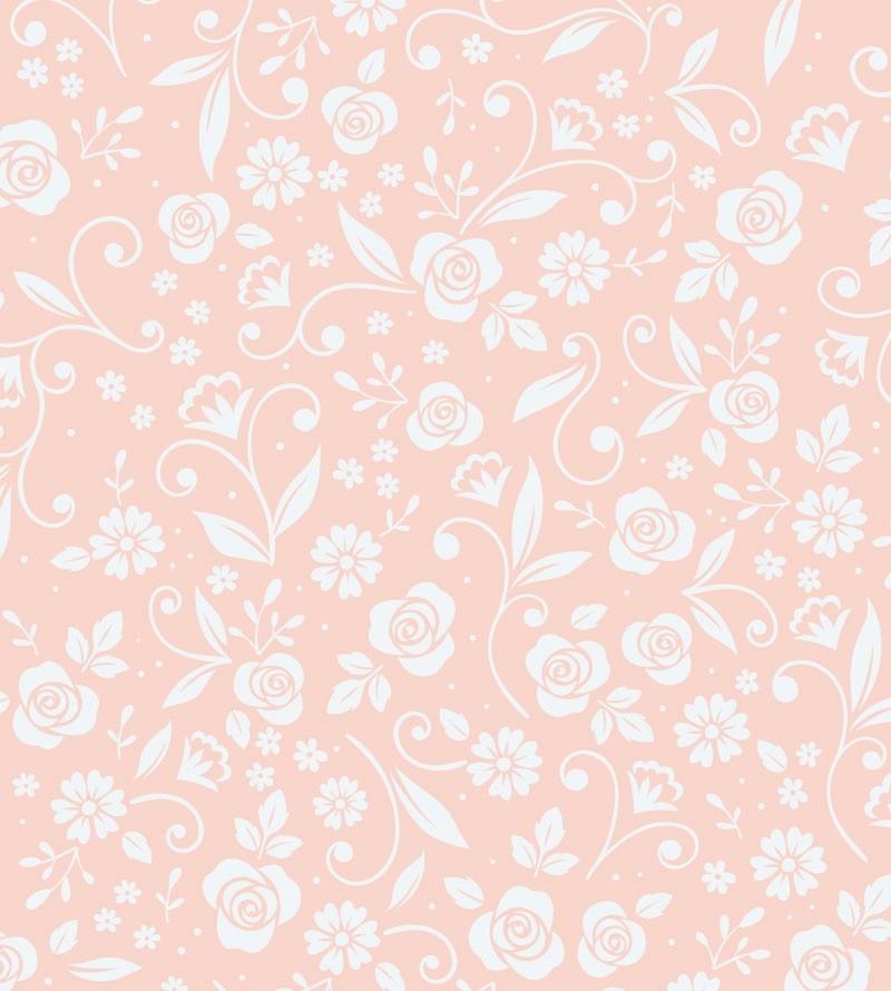 Papel de parede Floral em tons de Nude e Branco