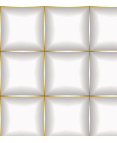 Papel de Parede 3D Quadrados Gold