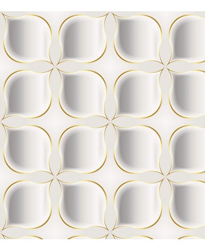 Papel de Parede 3D Floral Gold