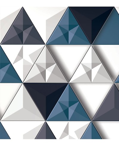 Papel de Parede 3D Triângulos em cores variadas