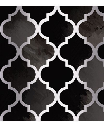 Papel de Parede Diamond Marrocos em tons de preto e cinza