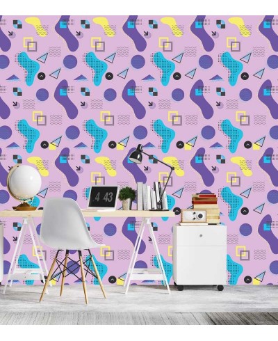 Papel de parede Teen Memphis Lilás