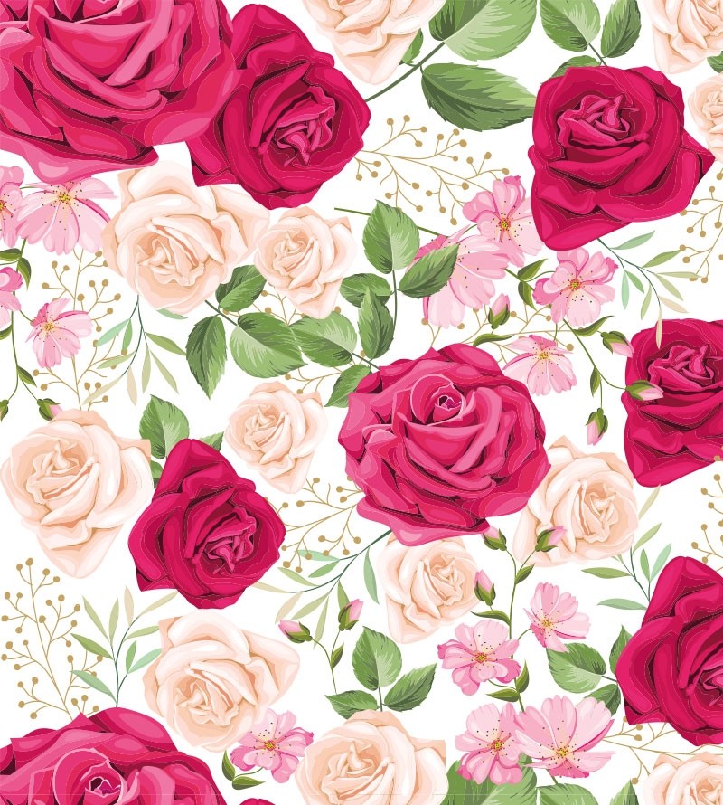 Papel de parede Floral Rosas