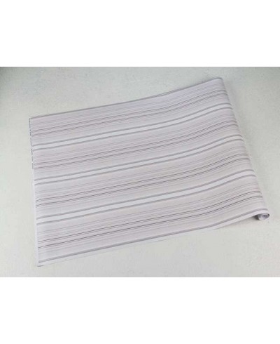 Papel de parede listrado branco, marfim e cinza