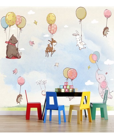 Painel Fotomural Animais com bexigas