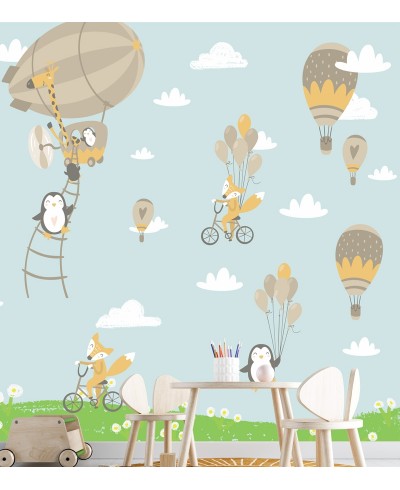 Painel Fotomural Bichinhos brincando