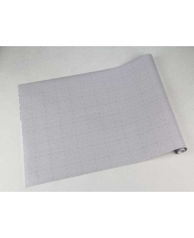 Papel de parede listrado cinza e pontos pretos