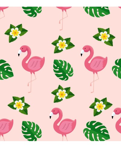 Papel de parede Flamingos e Folhas