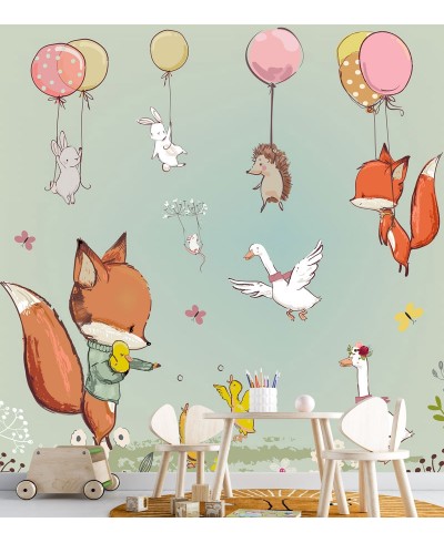 Painel Fotomural Infantil Animais em festas