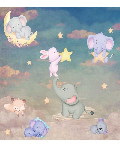 Painel Fotomural Infantil Animais no Céu