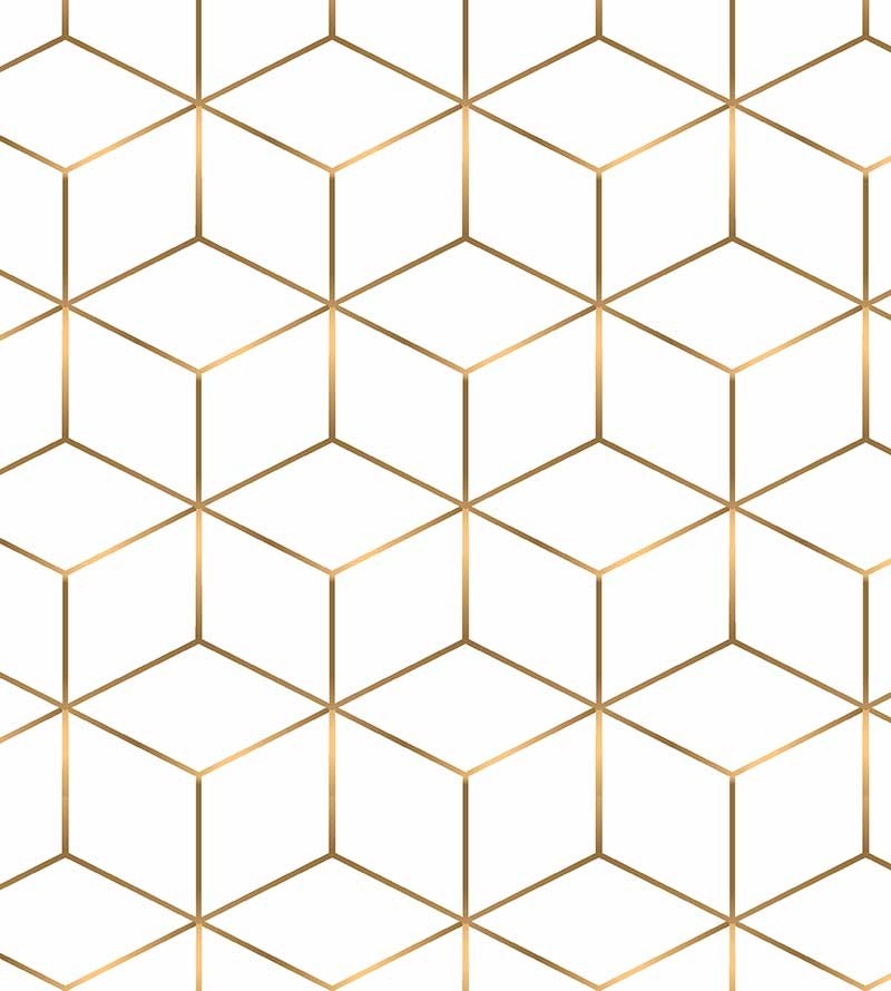 Papel de Parede Diamond Cubo Gold