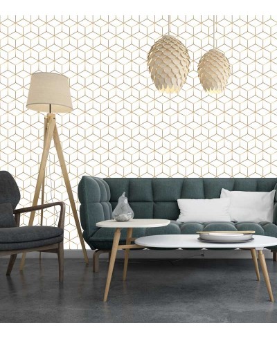 Papel de Parede Diamond Cubo Gold