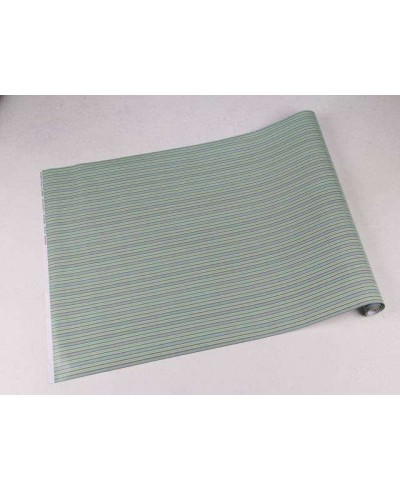 Papel de parede com listras em tons de verde, azul, preto, e amarelo - Listrado 45
