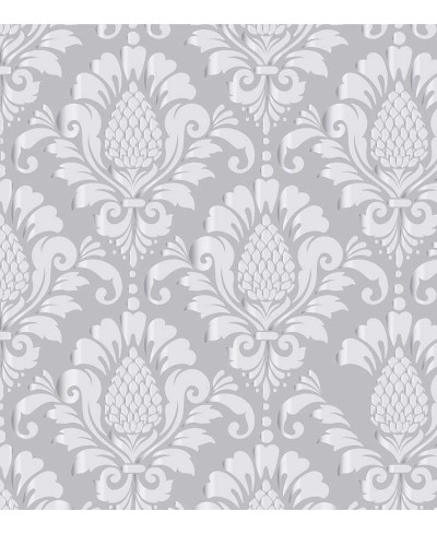 Papel de parede Damask Gray