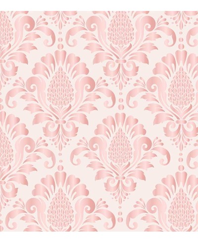 Papel de parede Damask Rosa
