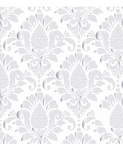 Papel de parede Damask Silver