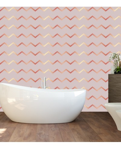 Papel de parede Chevron Rose Gold