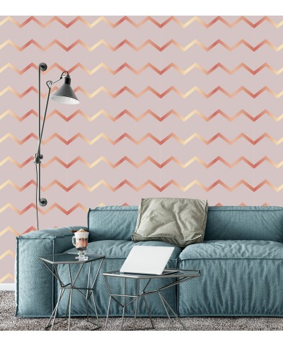Papel de parede Chevron Rose Gold