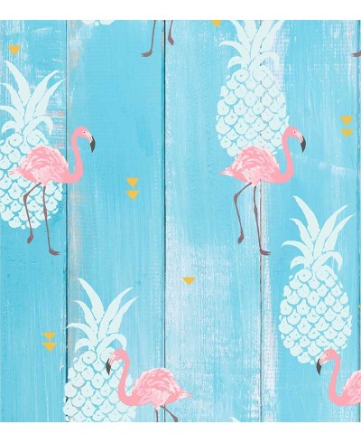 Papel de Parede Flamingos Abacaxi